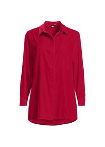 LANDS' END Samtbluse f&uuml;r Damen in Plus-Gr&ouml;&szlig;e, Damen, size: plus, Rot, Polyester, by Lands' End