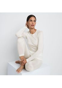 LANDS' END Seidenunterhemd mit Rundhalsausschnitt f&uuml;r Damen in Petite-Gr&ouml;&szlig;e, Damen, size: petite, Elfenbein, Seide, by Lands' End