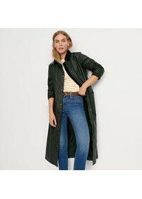 LANDS' END Langer Wachsmantel f&uuml;r Damen, Damen, size: regular, Gr&uuml;n, Baumwolle, by Lands' End