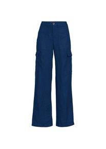 LANDS' END Leinen-Cargohose mit weitem Bein f&uuml;r Damen, Damen, size: regular, Blau, Leinen, by Lands' End