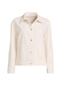 LANDS' END Soft Comfort Jeansjacke im Leinenmix, Damen, size: regular, Elfenbein, by Lands' End