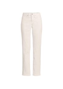 LANDS' END All-Day CoolMax Straight Fit Jeans Mid Waist in Petite-Gr&ouml;&szlig;e, Damen, size: petite, Elfenbein, by Lands' End