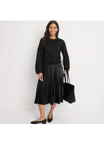 LANDS' END Pullover mit Schleife f&uuml;r Damen, Damen, size: regular, Schwarz, Metall/Polyester-Mischung, by Lands' End