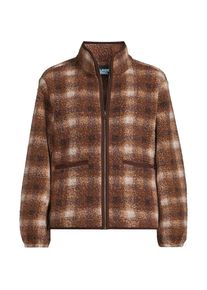 LANDS' END Boucl&eacute;-Fleecejacke Gemustert in Plus-Gr&ouml;&szlig;e, Damen, size: plus, Braun, Polyester, by Lands' End