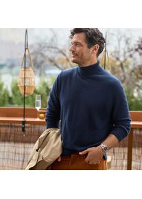 LANDS' END Kaschmir-Rollkragenpullover, Herren, size: regular, Blau, Kaschmir, by Lands' End
