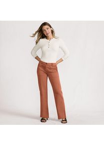 LANDS' END Lange Chino-Hose Mid Waist f&uuml;r Damen, Damen, size: regular, Orange, Baumwolle/Lyocell (Viskose)/Baumwoll-Mischung, by Lands' End