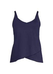 LANDS' END Tankinitop mit Tulpensaum chlorresistent f&uuml;r Damen in Plus-Gr&ouml;&szlig;e, Damen, size: plus, Blau, Nylon-Mischung, by Lands' End