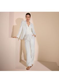 LANDS' END Weite Hose im Leinenmix f&uuml;r Damen, Damen, size: regular, Elfenbein, Leinen, by Lands' End