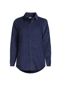 LANDS' END Feincord-Hemdbluse f&uuml;r Damen in Plus-Gr&ouml;&szlig;e, Damen, size: plus, Blau, Baumwolle, by Lands' End