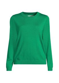 LANDS' END Merino-Pullover f&uuml;r Damen, Damen, size: regular, Gr&uuml;n, Wolle, by Lands' End