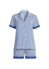 LANDS' END Pyjama-Set mit Shorts und Cooling-Finish in Plus-Gr&ouml;&szlig;e, Damen, size: plus, Blau, by Lands' End
