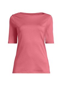 LANDS' END Supima-Shirt aus Baumwolle mit U-Boot-Ausschnitt in Plus-Gr&ouml;&szlig;e f&uuml;r Damen, Damen, size: plus, Rot, Baumwolle, by Lands' End