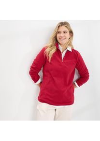 LANDS' END Anyweather Fleece-Pullover mit Rei&szlig;verschluss f&uuml;r Damen, Damen, size: regular, Rot, Polyester, by Lands' End
