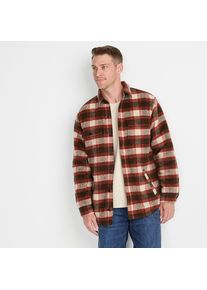 LANDS' END Hemdjacke aus geb&uuml;rstetem Flanell und Stepp f&uuml;r Herren, Herren, size: regular, Braun, Woll-Mischung/Polyester-Mischung, by Lands' End
