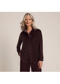 LANDS' END Samtbluse f&uuml;r Damen, Damen, size: regular, Braun, Polyester, by Lands' End