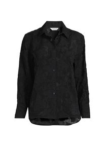 LANDS' END Bluse mit floraler Bestickung f&uuml;r Damen, Damen, size: regular, Schwarz, Baumwolle/Viskose/Baumwoll-Mischung, by Lands' End