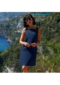 LANDS' END Premium Reinleinen-Shiftkleid in Tall-Gr&ouml;&szlig;e, Damen, size: tall, Blau, by Lands' End