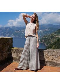 LANDS' END Premium Reinleinen-Palazzohose f&uuml;r Damen in Petite-Gr&ouml;&szlig;e, Damen, size: petite, Gr&uuml;n, Leinen, by Lands' End