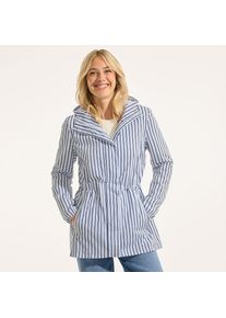 LANDS' END Wasserdichte Gemusterte Regenjacke SQUALL mit Packfach f&uuml;r Damen, Damen, size: regular, Wei&szlig;, Polyester, by Lands' End