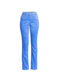 LANDS' END High Waist Breitcordhose Straight Fit f&uuml;r Damen in Petite-Gr&ouml;&szlig;e, Damen, size: petite, Blau, by Lands' End