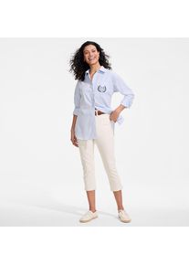 LANDS' END All-Day CoolMax Capri-Jeans f&uuml;r Damen in Petite-Gr&ouml;&szlig;e, Damen, size: petite, Elfenbein, Baumwolle/Polyester/Baumwoll-Mischung, by Lands' End