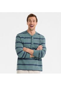 LANDS' END Flammgarn-Henleyshirt aus reiner Baumwolle f&uuml;r Herren, Herren, size: regular, Gr&uuml;n, Baumwolle, by Lands' End