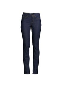 LANDS' END Straight Fit Recover Jeans Mid Waist in Plus-Gr&ouml;&szlig;e, Damen, size: plus, Blau, Elasthan/Baumwoll-Mischung/Polyester-Mischung, by Lands' End