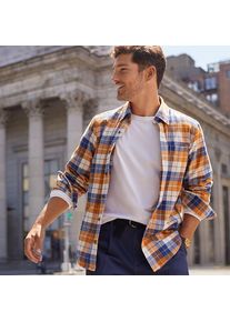 LANDS' END Supima Langarm-Shirt mit Rundhalsausschnitt, Herren, size: regular, Wei&szlig;, Baumwolle, by Lands' End