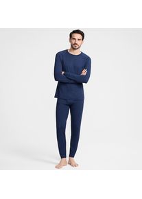 LANDS' END Lange Thermaskin Unterhose mit Stretch f&uuml;r Herren, Herren, size: regular, Blau, Elasthan/Polyester-Mischung, by Lands' End