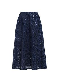 LANDS' END Midi-Spitzenrock f&uuml;r Damen, Damen, size: regular, Blau, Polyester, by Lands' End