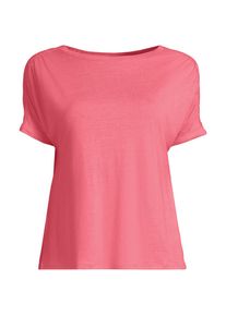 LANDS' END Leinen/Modal-Shirt mit kurzen &Auml;rmeln f&uuml;r Damen, Damen, size: regular, Pink, Leinen/Baumwolle Modal, by Lands' End