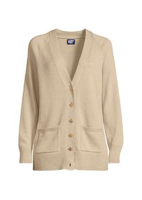 LANDS' END Relaxter V-Cardigan DRIFTER f&uuml;r Damen in Petite-Gr&ouml;&szlig;e, Damen, size: petite, Elfenbein, Baumwolle, by Lands' End
