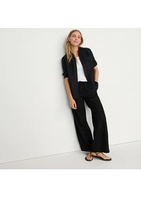 LANDS' END Weite Schlupfhose aus Leinenmix f&uuml;r Damen, Damen, size: regular, Schwarz, Leinen/Viskose, by Lands' End