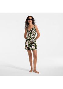 Tankinitop CHLORRESISTENT mit V-Ausschnitt f&uuml;r Damen, Damen, size: regular, Schwarz, Nylon-Mischung, by Lands' End