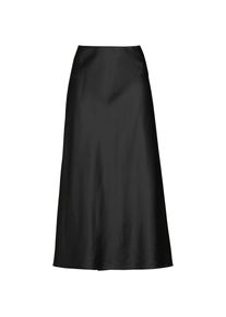 LANDS' END Satin-Midirock f&uuml;r Damen, Damen, size: regular, Schwarz, Polyester, by Lands' End