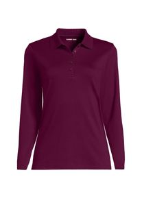 LANDS' END Supima-Poloshirt mit langen &Auml;rmeln f&uuml;r Damen in Plus-Gr&ouml;&szlig;e, Damen, size: plus, Lila, Baumwolle, by Lands' End