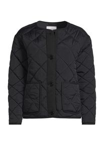 LANDS' END Kragenlose FeatherFree&trade; Steppjacke in Petite-Gr&ouml;&szlig;e, Damen, size: petite, Schwarz, Nylon, by Lands' End