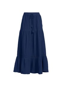 LANDS' END Maxi-Stufenrock aus Musselin f&uuml;r Damen in Plus-Gr&ouml;&szlig;e, Damen, size: plus, Blau, Baumwolle, by Lands' End