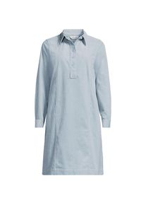 LANDS' END Feincord-Hemdblusenkleid in A-Linie in Plus-Gr&ouml;&szlig;e, Damen, size: plus, Blau, Baumwolle, by Lands' End