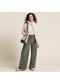 LANDS' END Stretchcord-Hose SPORT KNIT mit weitem Bein in Petite-Gr&ouml;&szlig;e, Damen, size: petite, Gr&uuml;n, Baumwoll-Mischung/Polyester-Mischung, by Lands' End