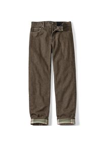 LANDS' END Stretch-Denim Jeans mit Komfortbund und Flanellfutter f&uuml;r Herren, Classic Fit, Herren, size: regular, Braun, Baumwoll-Mischung, by Lands' End