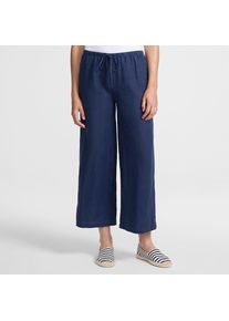 LANDS' END Premium Reinleinen-Schlupfhose in 7/8-L&auml;nge, Damen, size: regular, Blau, Leinen, by Lands' End