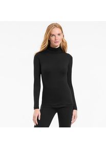 LANDS' END Stretch-THERMASKIN-Oberteil mit Rollkragen f&uuml;r Damen, Damen, size: regular, Schwarz, Elasthan/Polyester-Mischung, by Lands' End