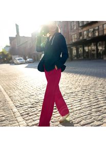 LANDS' END Webhose mit seitlichem Streifen f&uuml;r Damen, Damen, size: regular, Rot, Polyester/Polyester-Mischung, by Lands' End