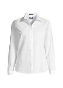 LANDS' END B&uuml;gelfreie Baumwoll-Bluse in Plus-Gr&ouml;&szlig;e, Damen, size: plus, Wei&szlig;, Baumwolle, by Lands' End