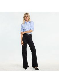 LANDS' END Feincord-Schlaghose High Waist f&uuml;r Damen, Damen, size: regular, Schwarz, Elasthan/Baumwoll-Mischung, by Lands' End