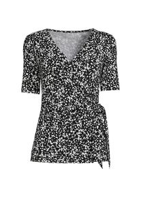 LANDS' END Shirt in Wickel-Optik in Plus-Gr&ouml;&szlig;e f&uuml;r Damen, Damen, size: plus, Schwarz, by Lands' End