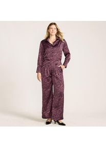 LANDS' END Gemusterte Satinhose f&uuml;r Damen in Petite-Gr&ouml;&szlig;e, Damen, size: petite, Lila, Polyester, by Lands' End