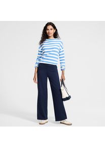 LANDS' END Starfish High Waist Hose mit weitem Bein f&uuml;r Damen in Petite-Gr&ouml;&szlig;e, Damen, size: petite, Blau, Elasthan/Baumwoll-Mischung, by Lands' End