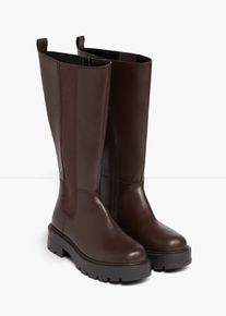 bonprix Weitschaftstiefel, braun, Gr.39, Sch&ouml;ner Weitschaftstiefel in zeitlosem Design